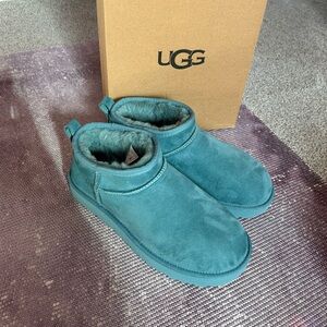 UGG Teal Classic Ultra Mini Boots